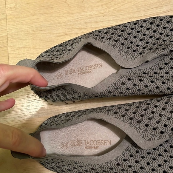Ilse Jacobsen Womens Size 38 Perforated Tulip Loafer Comfort Shoes Slip On Grey - Picture 10 of 10